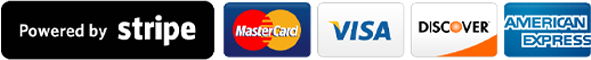 Powered by Stripe — Visa, Mastercard, American Express and more accepted